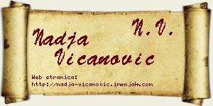 Nadja Vicanović vizit kartica